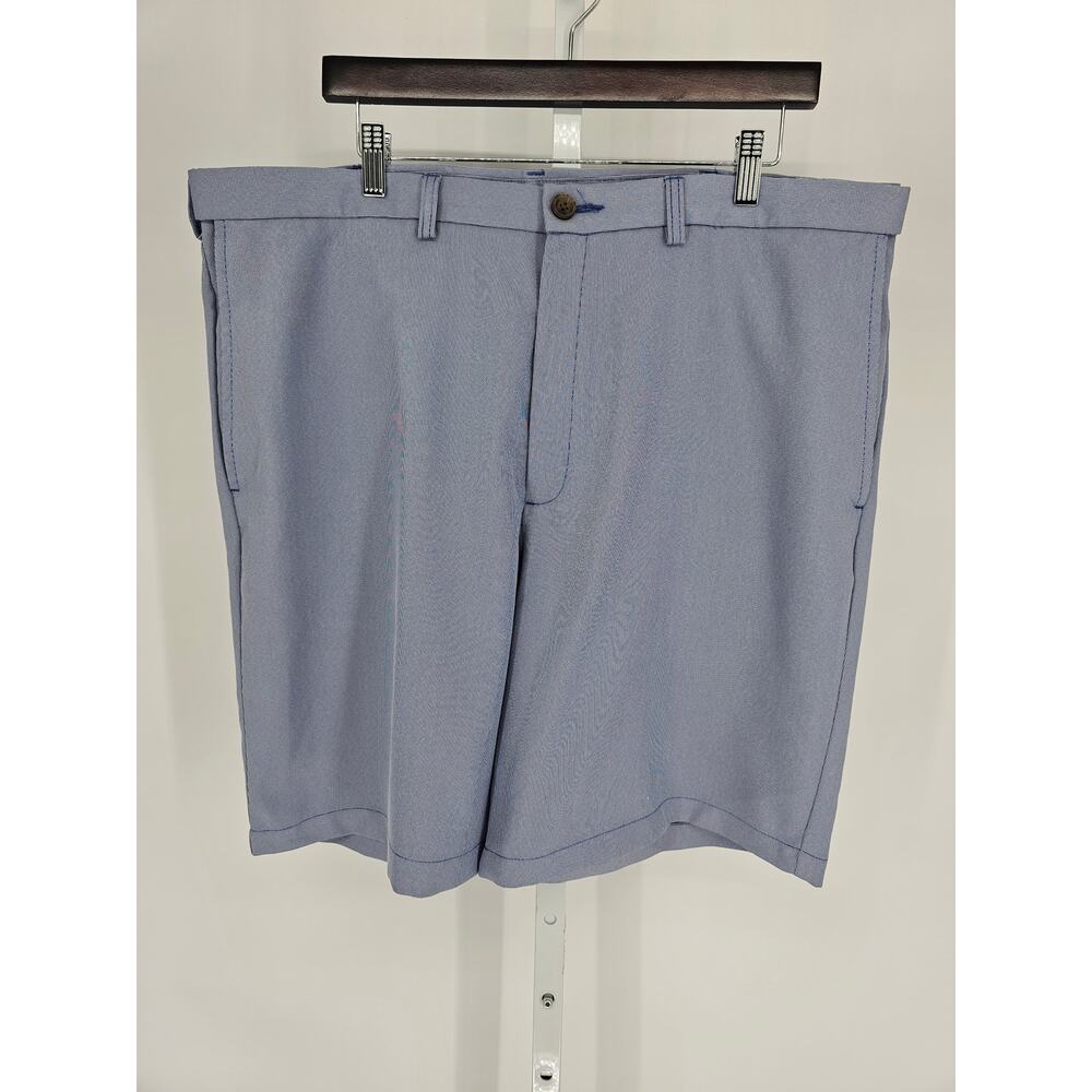 Cool 18 Pro Mens Sz 40 Flat Front Bermuda Length Golf Shorts Blue Athletic